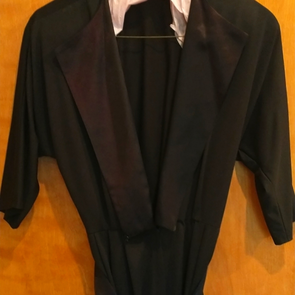 Beautiful 1970's LONG black ladies jumpsuit
